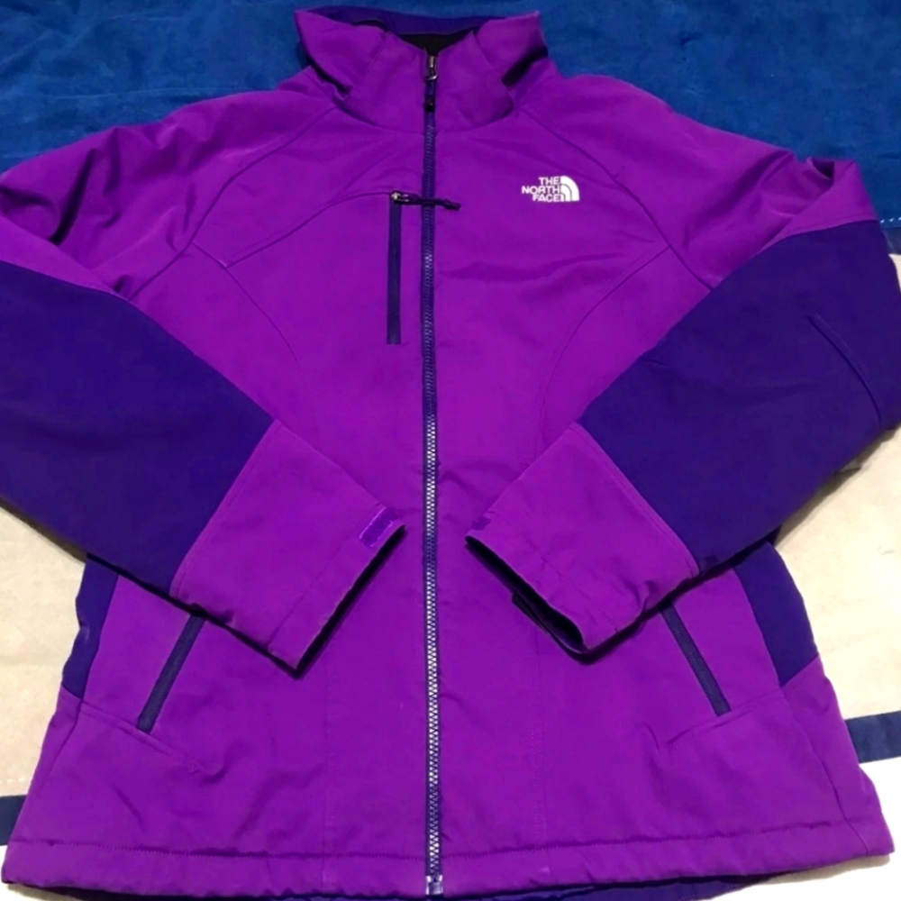 Women's large North Face coat purple